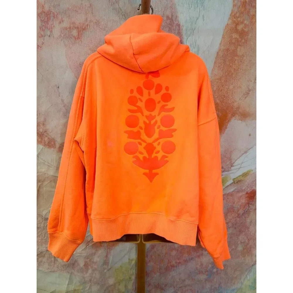 Free People x FP Movement A Cut Above Flocked Buti Hoodie